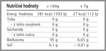 nutričné zloženie